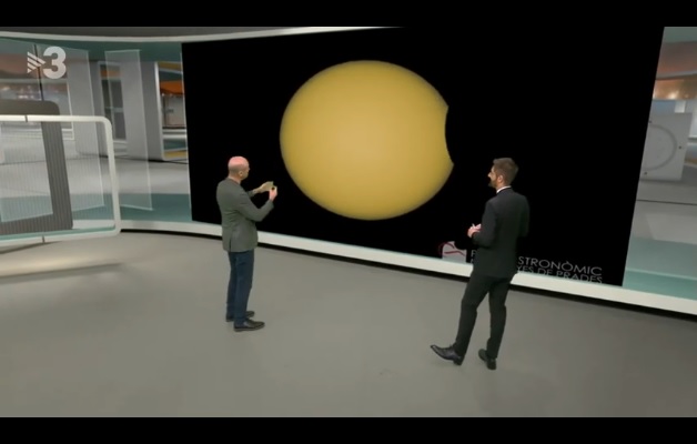 Eclipsi de Sol des de Prades al Telenotícies Vespre de TV3