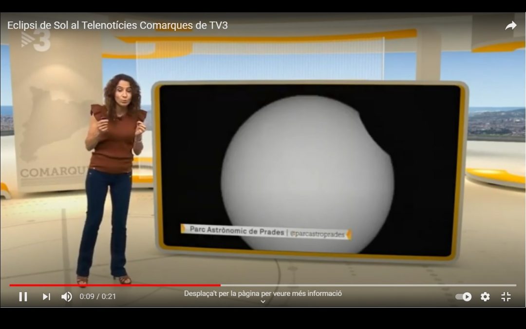 Eclipsi de Sol al Telenotícies Comarques de TV3