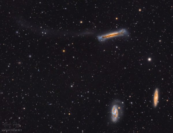 Leo Triplet with tidal tail
