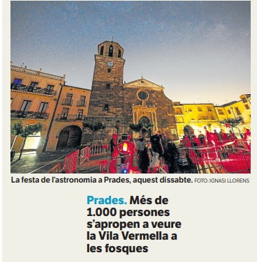 DIARI DE TARRAGONA: Més de 1.000 persones s’apropen a veure la Vila Vermella a les fosques