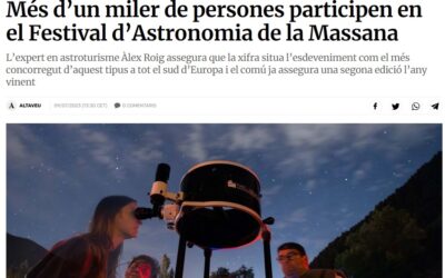 ALTAVEU: Més d’un miler de persones participen en el Festival d’Astronomia de la Massana