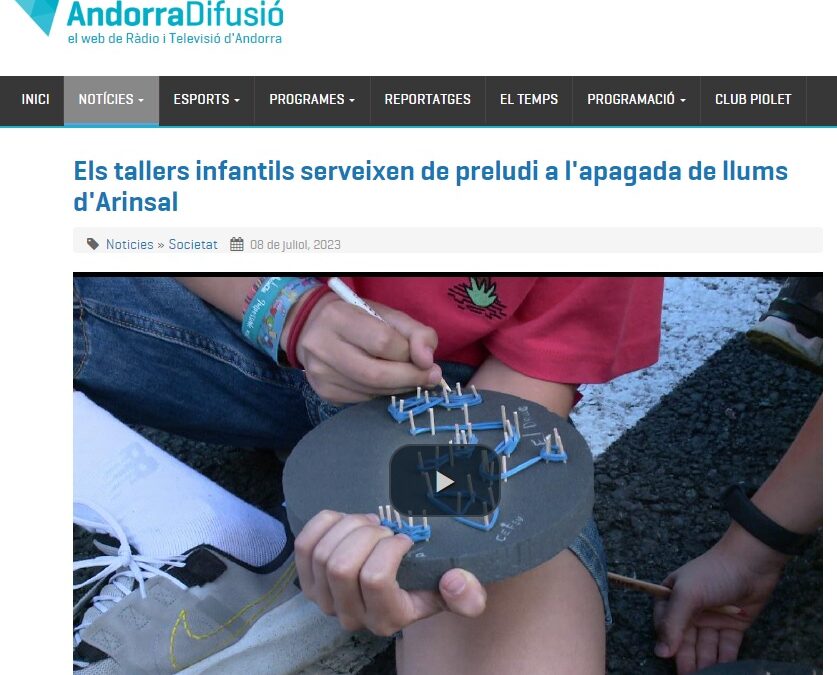 ANDORRA DIFUSIÓ: Els tallers infantils serveixen de preludi a l’apagada de llums d’Arinsal
