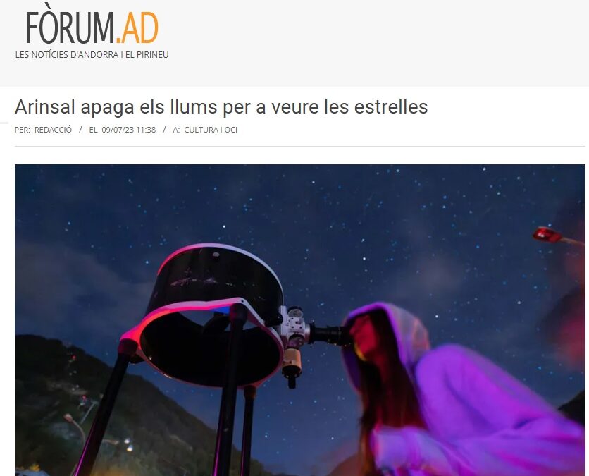 FÒRUM.AD: Arinsal apaga els llums per a veure les estrelles