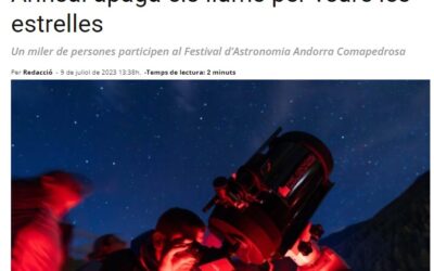 LA CIUTAT: Arinsal apaga els llums per veure les estrelles