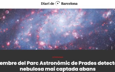 DIARI DE BARCELONA: Un membre del Parc Astronòmic de Prades detecta una nebulosa mai captada abans