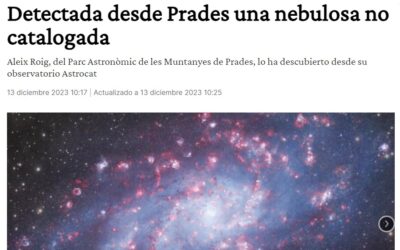 DIARI TARRAGONA: Detectada desde Prades una nebulosa no catalogada