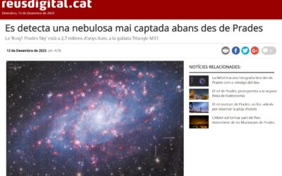 REUS DIGITAL: Es detecta una nebulosa mai captada abans des de Prades